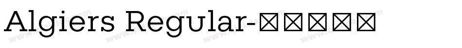 Algiers Regular字体转换